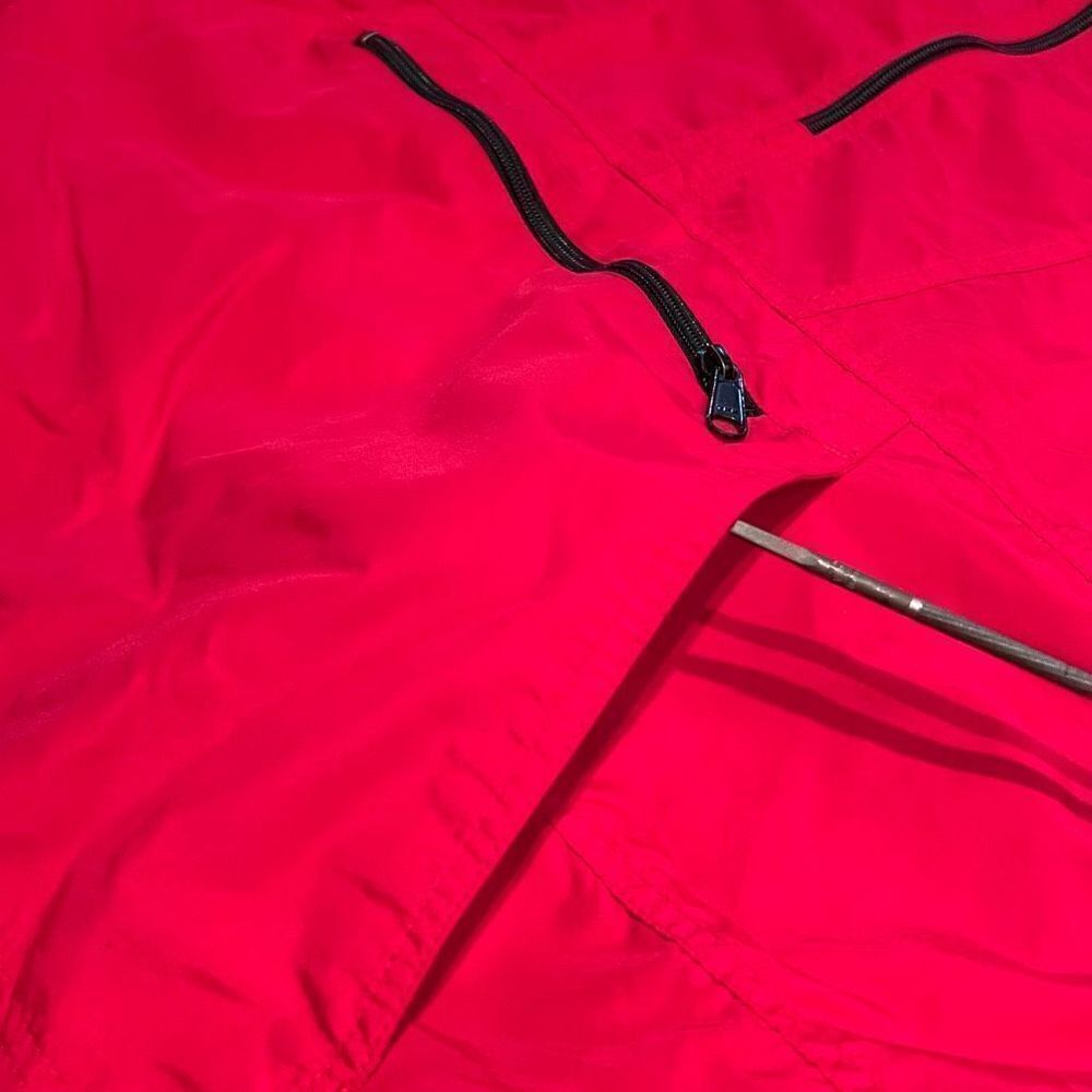Mens VTG’ 90s L.L. BEAN Red Anorak Windbreaker Jacket / Size Medium - Picture 3 of 6
